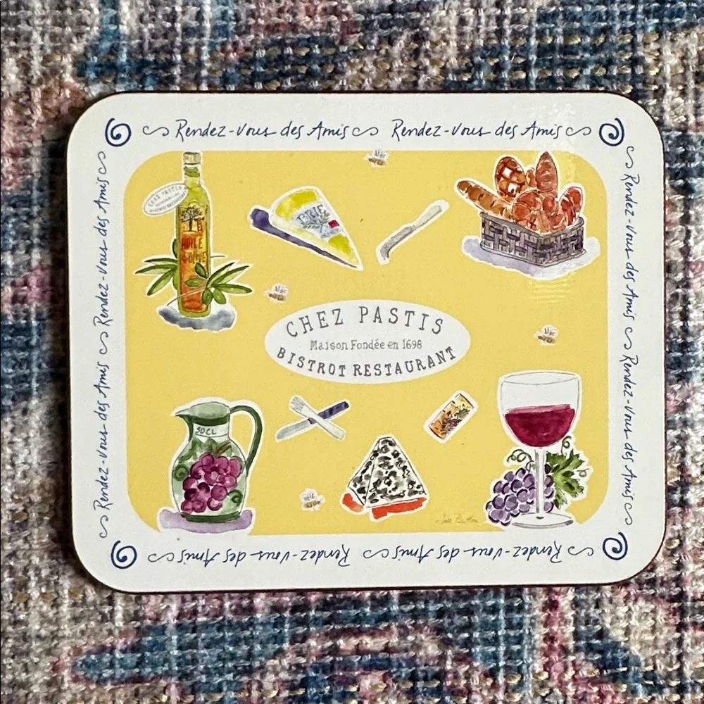 🍷 NWT JASON coaster set rendez-vous coasters with box NIB new vintage French
